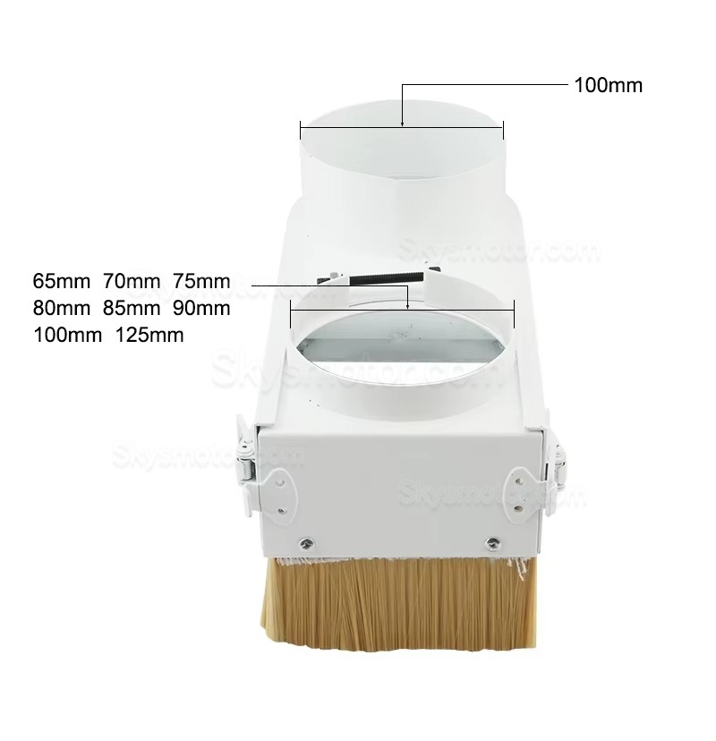 65mm/80mm/100mm/120mm CNCスピンドルダストフード吸引フード集塵機